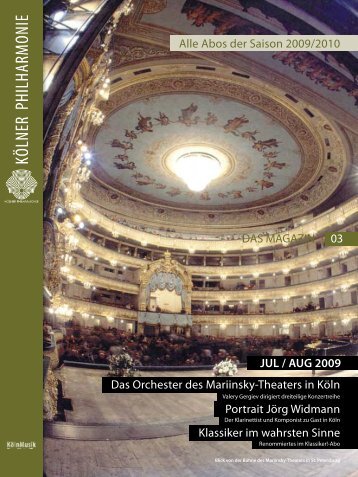 DAS MAGAZIN 07/08 2009 - Kölner Philharmonie