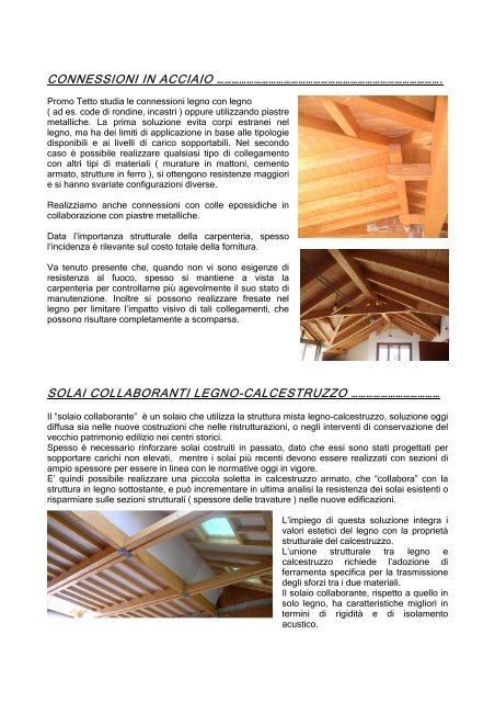 fornitura e posa di strutture e coperture in legno - E COMOTTI