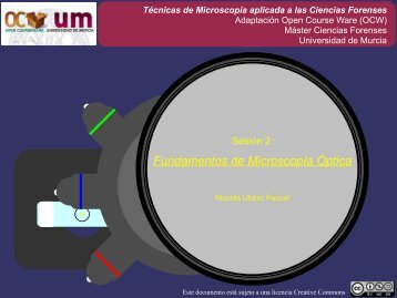 Fundamentos de Microscopía Óptica - OCW - Universidad de Murcia