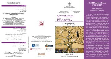 Programma generale - Pontificio Ateneo S. Anselmo