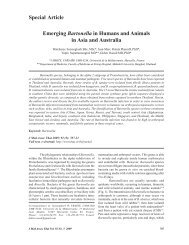 Emerging Bartonella in Humans and Animals in Asia ... - ThaiScience