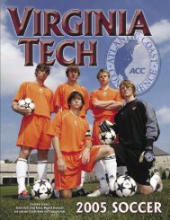 The Hokie seniors: Dustin Dyer, Greg Roach, Magnus ... - HokieSports