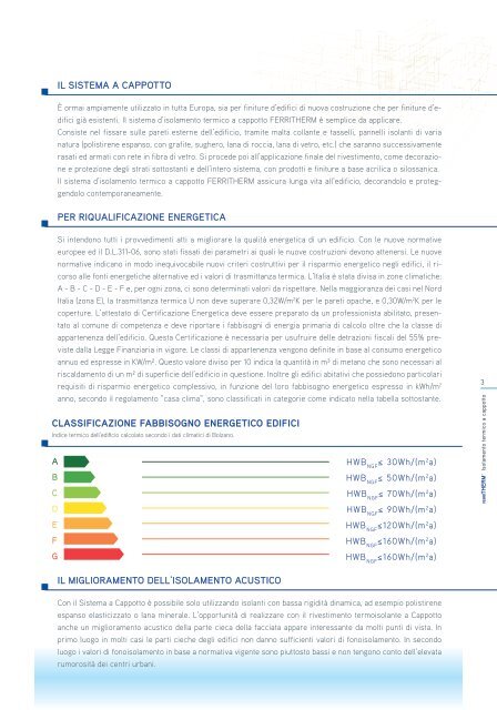 SISTEMI DI ISOLAMENTO TERMICO A CAPPOTTO - Ferrimix