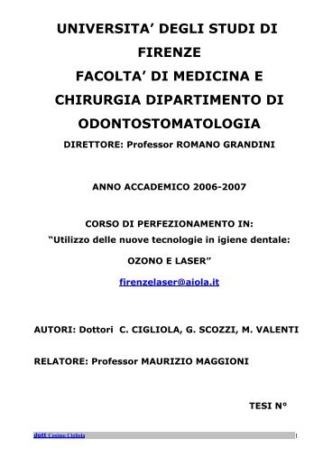 Associazione Internazionale per la Ricerca Dental1 - Maurizio ...