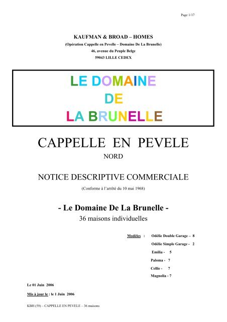 cappelle en pevele le domaine de la brunelle - Kaufman & Broad