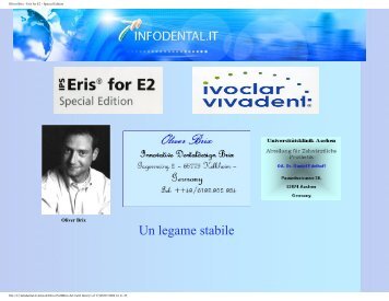 Oliver Brix - Eris for E2 - Special Edition - Infodental.it