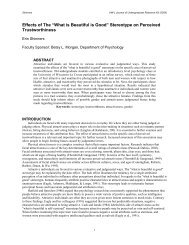 Effects of The “What is Beautiful is Good” Stereotype on Perceived ...