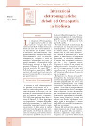 Interazioni elettromagnetiche deboli ed Omeopatia in Biofisica (PDF ...