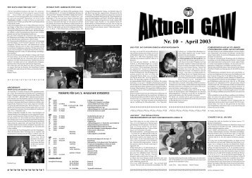 gaw aktuell, Ausgabe 10, 04-03 - Gymnasium am Wirteltor Düren