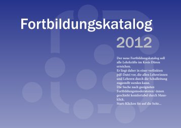 Fortbildungskatalog 2012/2013 - Fortbildung NRW