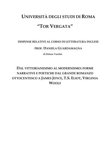 UNIVERSITÀ DEGLI STUDI DI ROMA “TOR VERGATA”