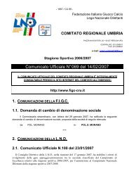 Comunicato Ufficiale N° 069 del 14/02/2007 - FIGC Comitato ...