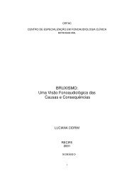 BRUXISMO: Uma Visão Fonoaudiológica das Causas e ... - CEFAC