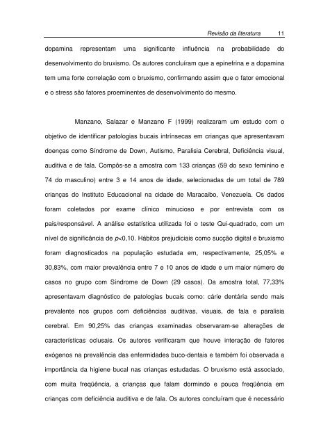 Avaliação da prevalência do bruxismo infantil e sua relação ... - Unicid