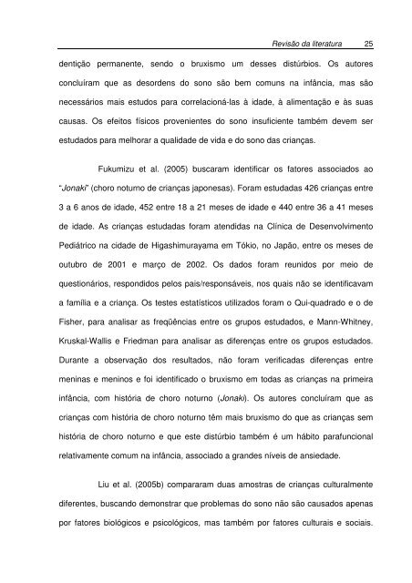 Avaliação da prevalência do bruxismo infantil e sua relação ... - Unicid