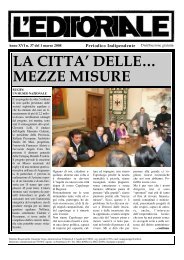 LA CITTA' DELLE… MEZZE MISURE - L'Editoriale