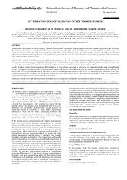 optimization of lyophilization cycles for gemcitabine - International ...