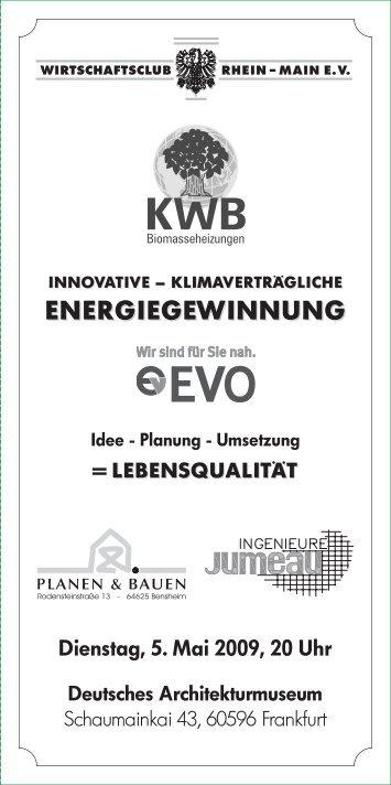 ENERGIEGEWINNUNG - Wirtschaftsclub Rhein-Main e.V.