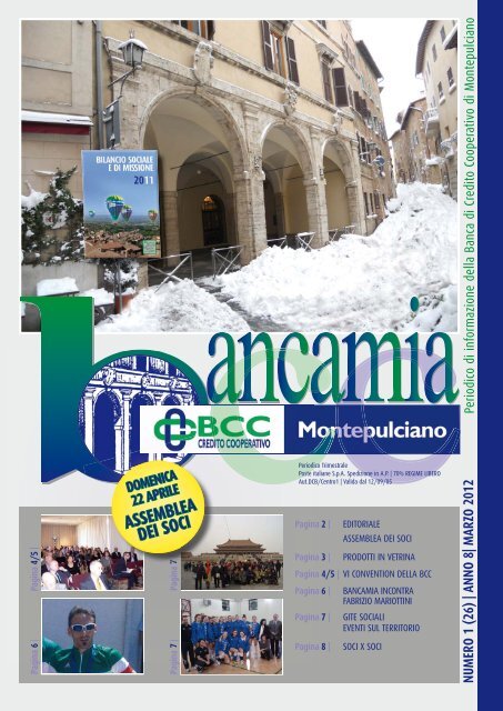 Scarica la versione integrale del 26° numero del giornale Banca Mia.