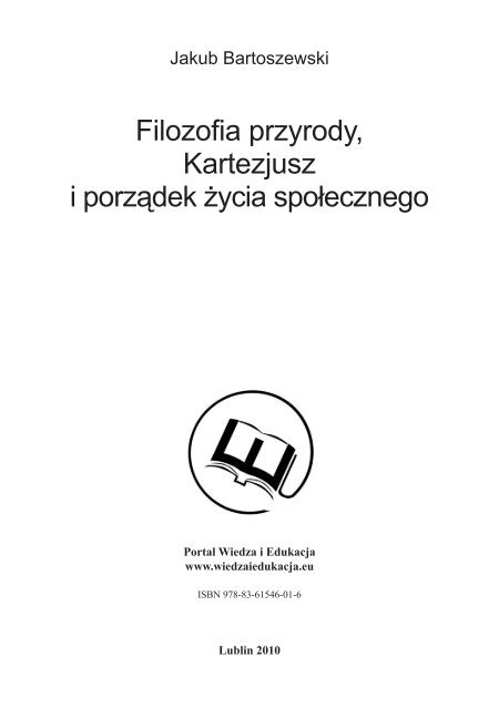 Filozofia przyrody, Kartezjusz i porządek życia społecznego