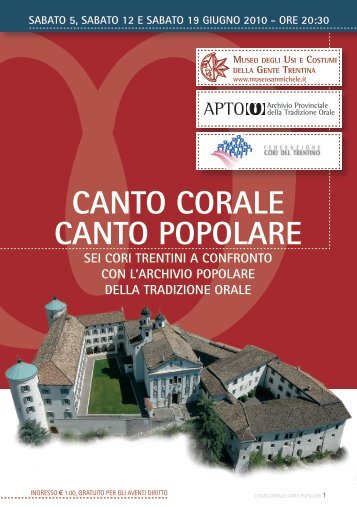 canto corale canto popolare