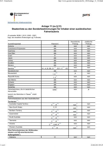 FeV - Anlage 11 - Kreis Paderborn