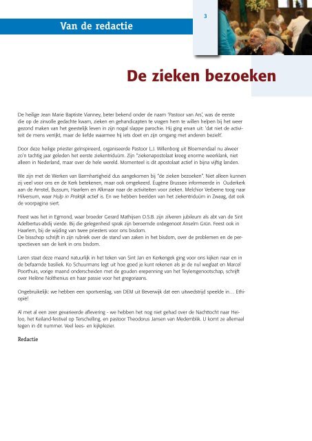 de zieken bezoeken - Bisdom Haarlem