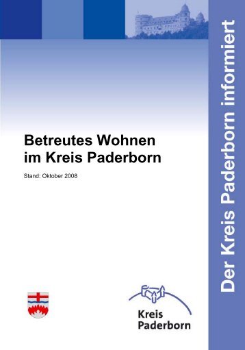 Broschüre Betreutes Wohnen im Kreis Paderborn