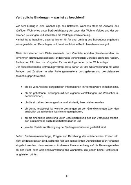 Broschüre Betreutes Wohnen im Kreis Paderborn