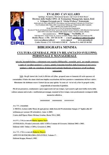 CIPIA. Bibliografia Generale per Autore 2008-01-12 - Studio CIPIA