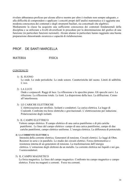 Documento del Consiglio di Classe Classe 5B Liceo delle Scienze ...