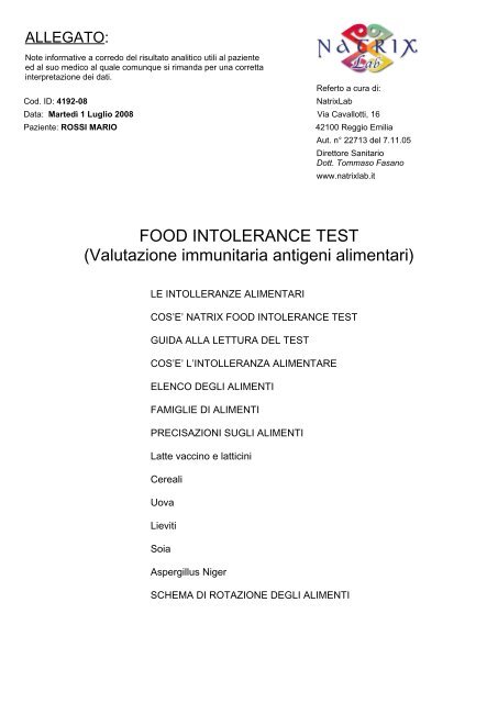 SCARICA REFERTI TRENTO