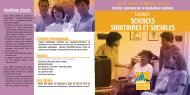 SCIENCES SANITAIRES ET SOCIALES