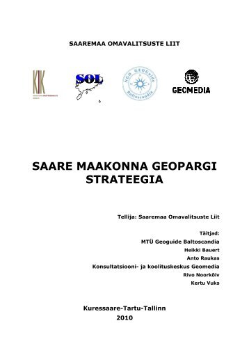 saare maakonna geopargi strateegia - Saaremaa Omavalitsuste Liit