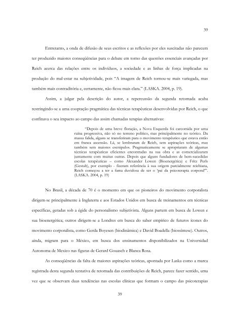 Atenção a Si e Psicoterapia Corporal: - UFRJ