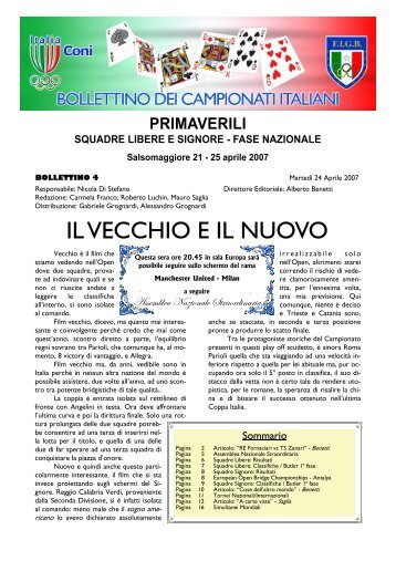 Bollettino n°4 - Federazione Italiana Gioco Bridge