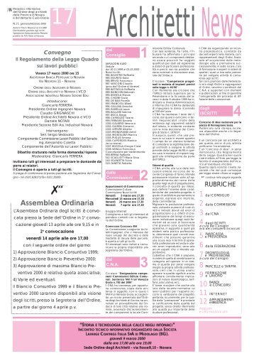 Oda News.A3/17 - ORDINE DEGLI ARCHITETTI PIANIFICATORI ...