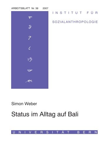 Status im Alltag auf Bali - Institut für Sozialanthropologie - Universität ...