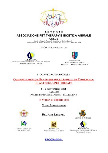 apteba® associazione pet therapy e bioetica animale - Luisa Marnati