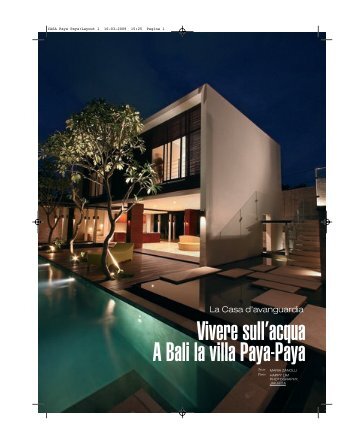 Vivere sull'acqua – Villa a Bali – Case Così ... - Maria Zanolli