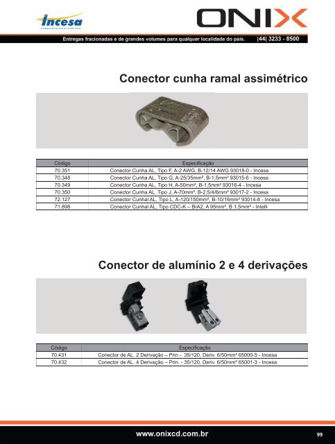 Catálogo Técnico - Acessórios - Onix