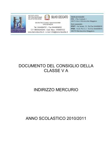 documento consiglio di classe 5 a itc - IIS Silvio Ceccato