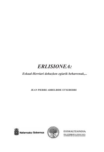 ERLISIONEA: - Euskaltzaindia