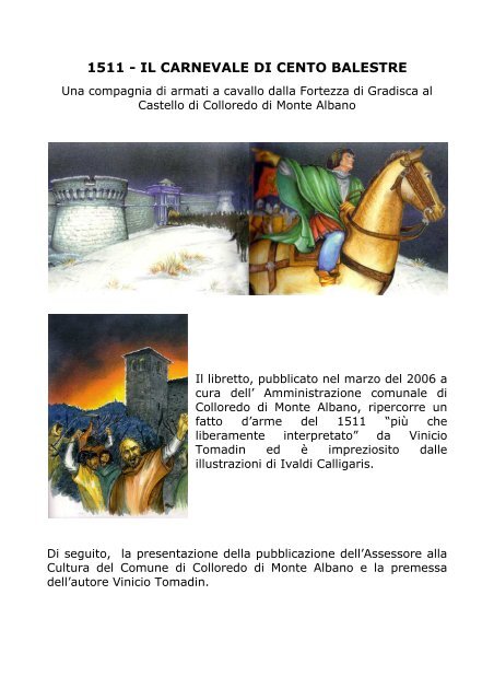 1511 - IL CARNEVALE DI CENTO BALESTRE - pro loco gradisca d ...