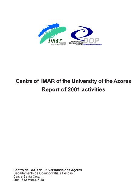 relatório actividades de j - DOP/UAç - Universidade dos Açores