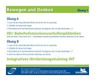 200. Gehirntrainingspfad (IHT) - Wissiomed.de