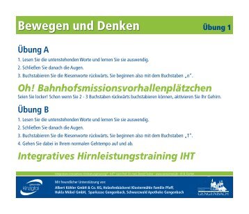 200. Gehirntrainingspfad (IHT) - Wissiomed.de