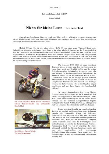 Nichts für kleine Leute – der erste Test - WITEC Motorsport GmbH