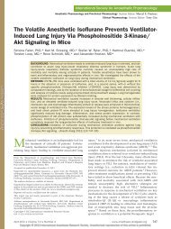 The Volatile Anesthetic Isoflurane Prevents Ventilator - Anesthesia ...