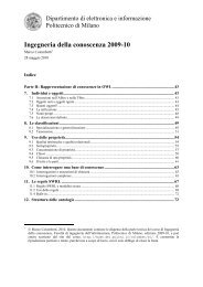 Ingegneria della conoscenza 2009-10 - Dipartimento di Elettronica ...